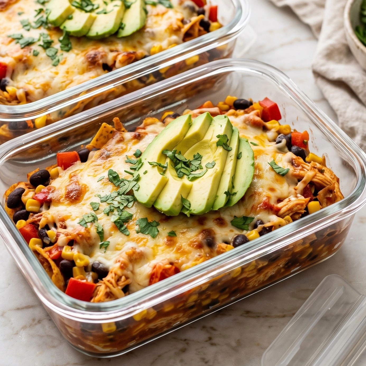Chicken Cottage Cheese Enchilada Bowls