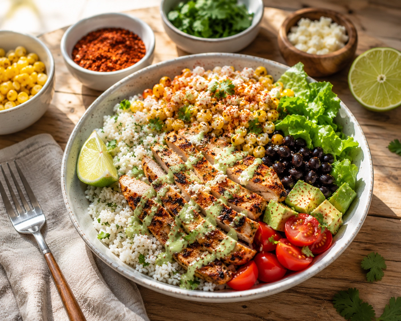 Healthy Street Corn Chicken Bowl
