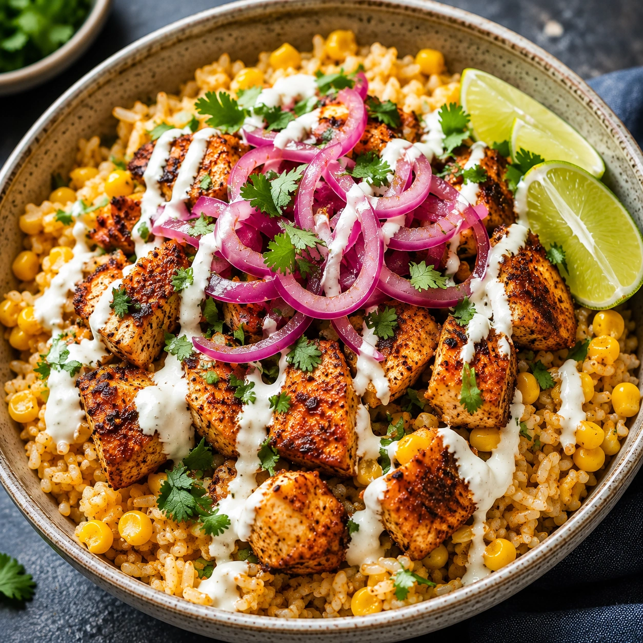 Healthy Street Corn Chicken Bowl